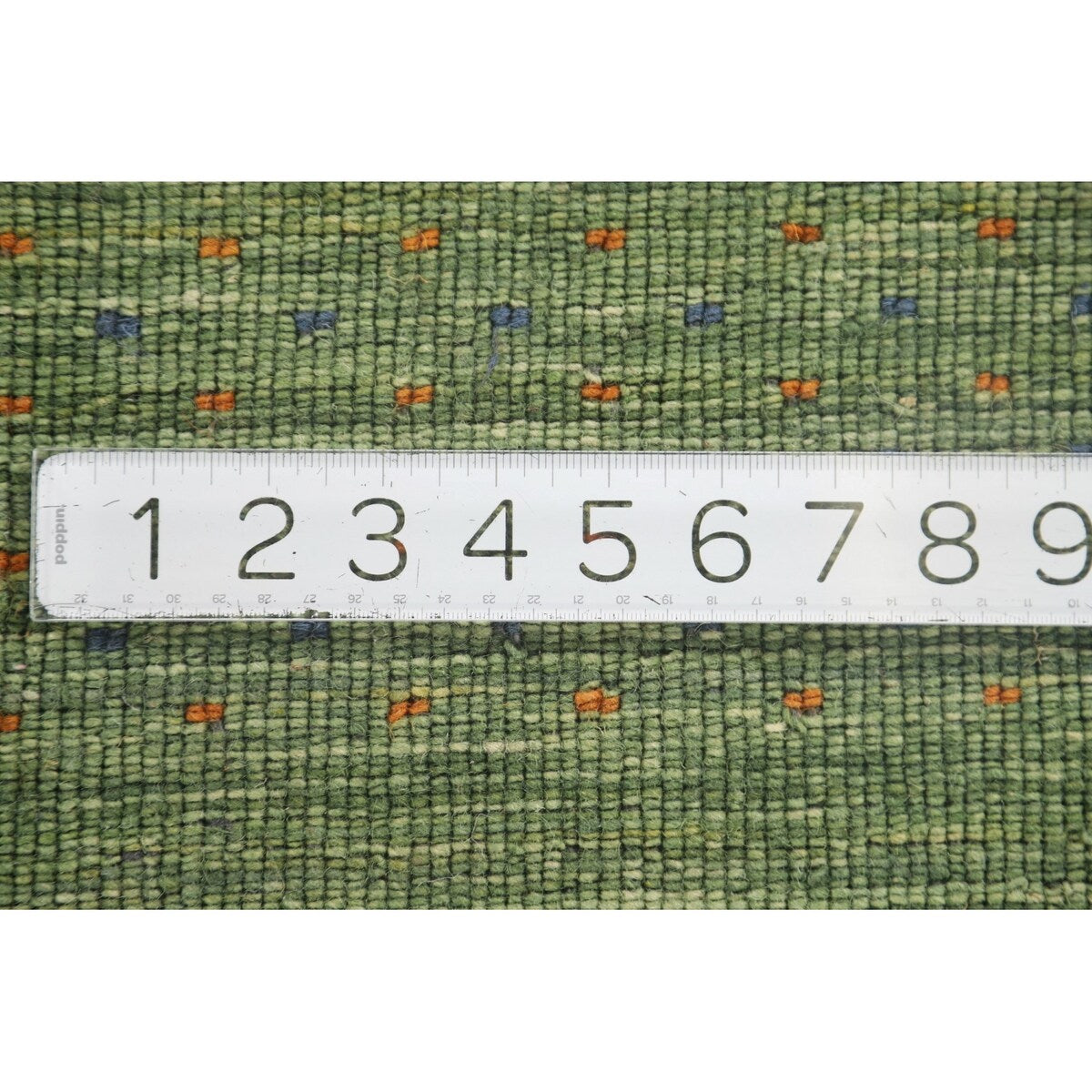 Striped Green Gabbeh Oriental Accent Rug Wool Carpet - 2'9" x 5'9"