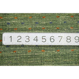 Striped Green Gabbeh Oriental Accent Rug Wool Carpet - 2'9" x 5'9"