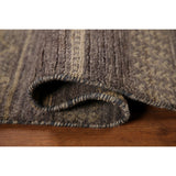 Striped Modern Gabbeh Square Area Rug Handmade Wool Carpet - 2'11" x 3'1"