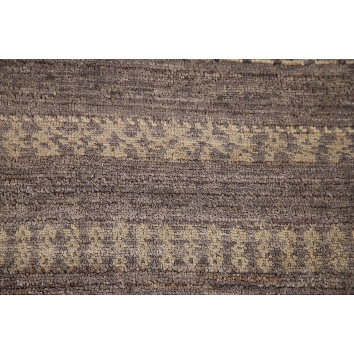Striped Modern Gabbeh Square Area Rug Handmade Wool Carpet - 2'11" x 3'1"