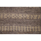Striped Modern Gabbeh Square Area Rug Handmade Wool Carpet - 2'11" x 3'1"