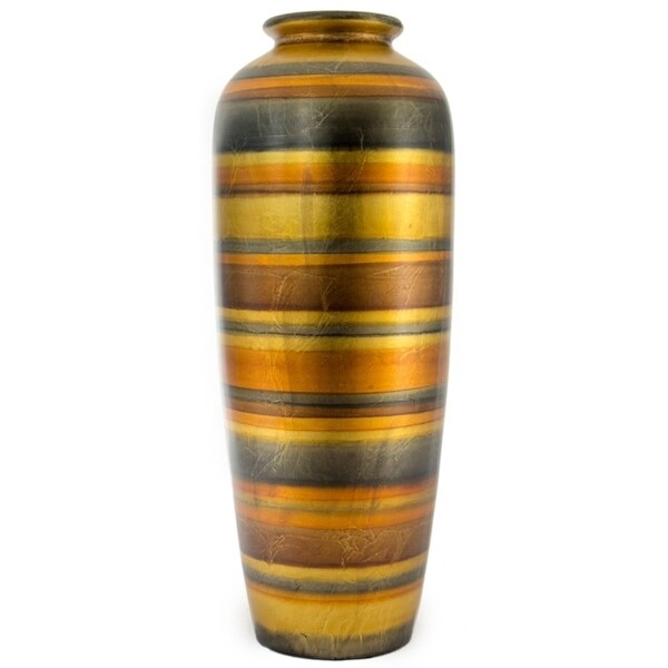 Stripes 24" Ceramic Water Jug Floor Vase