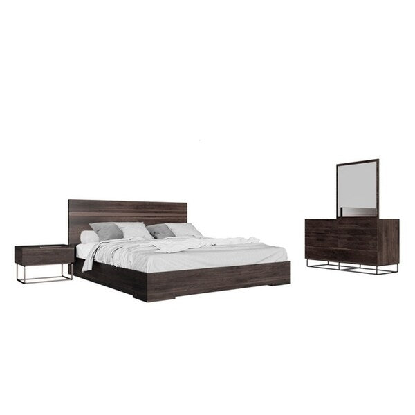 Strozzi Italian Modern Dark Rovere Mirror
