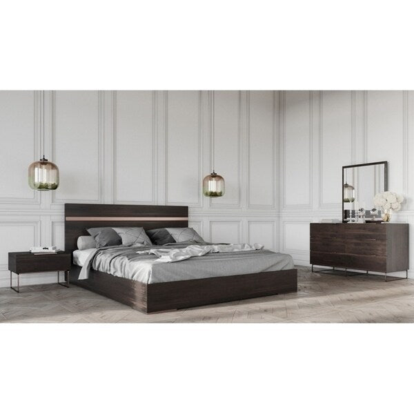 Strozzi Italian Modern Dark Rovere Mirror