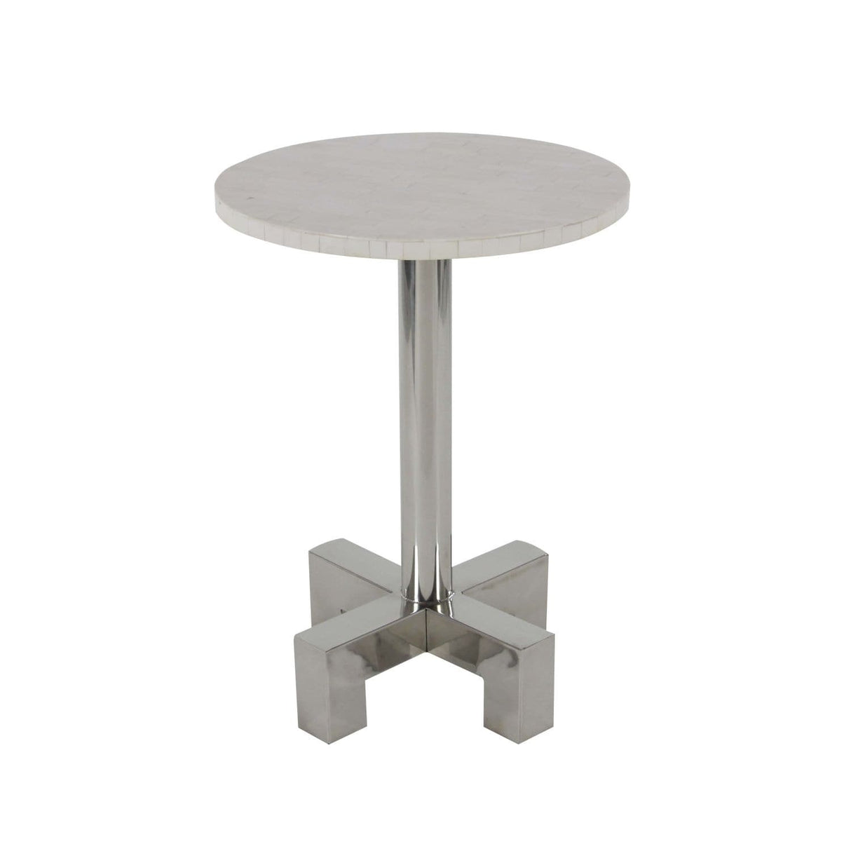 Studio 350 Ss Wood Inlay Accent Table 15 inches wide, 21 inches high