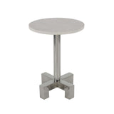 Studio 350 Ss Wood Inlay Accent Table 15 inches wide, 21 inches high