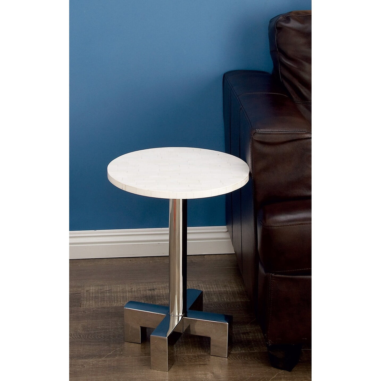 Studio 350 Ss Wood Inlay Accent Table 15 inches wide, 21 inches high