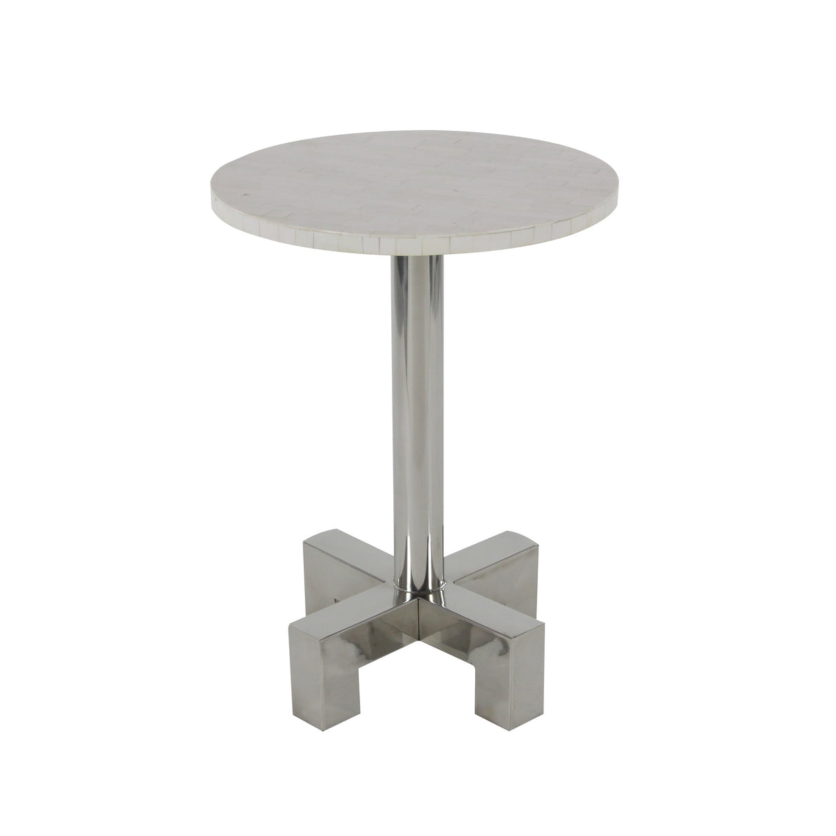 Studio 350 Ss Wood Inlay Accent Table 15 inches wide, 21 inches high