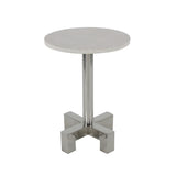 Studio 350 Ss Wood Inlay Accent Table 15 inches wide, 21 inches high