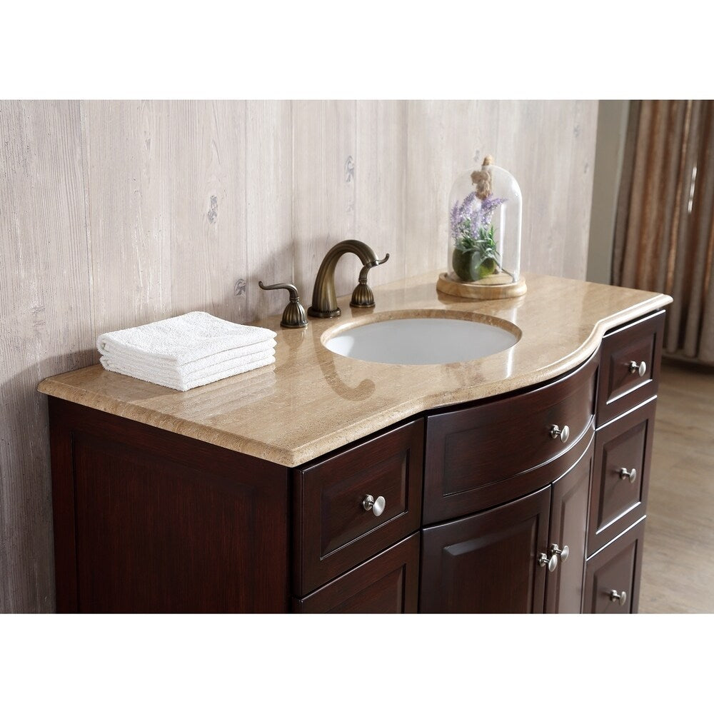 Stufurhome 48 inch Lotus Single Sink Bathroom Vanity