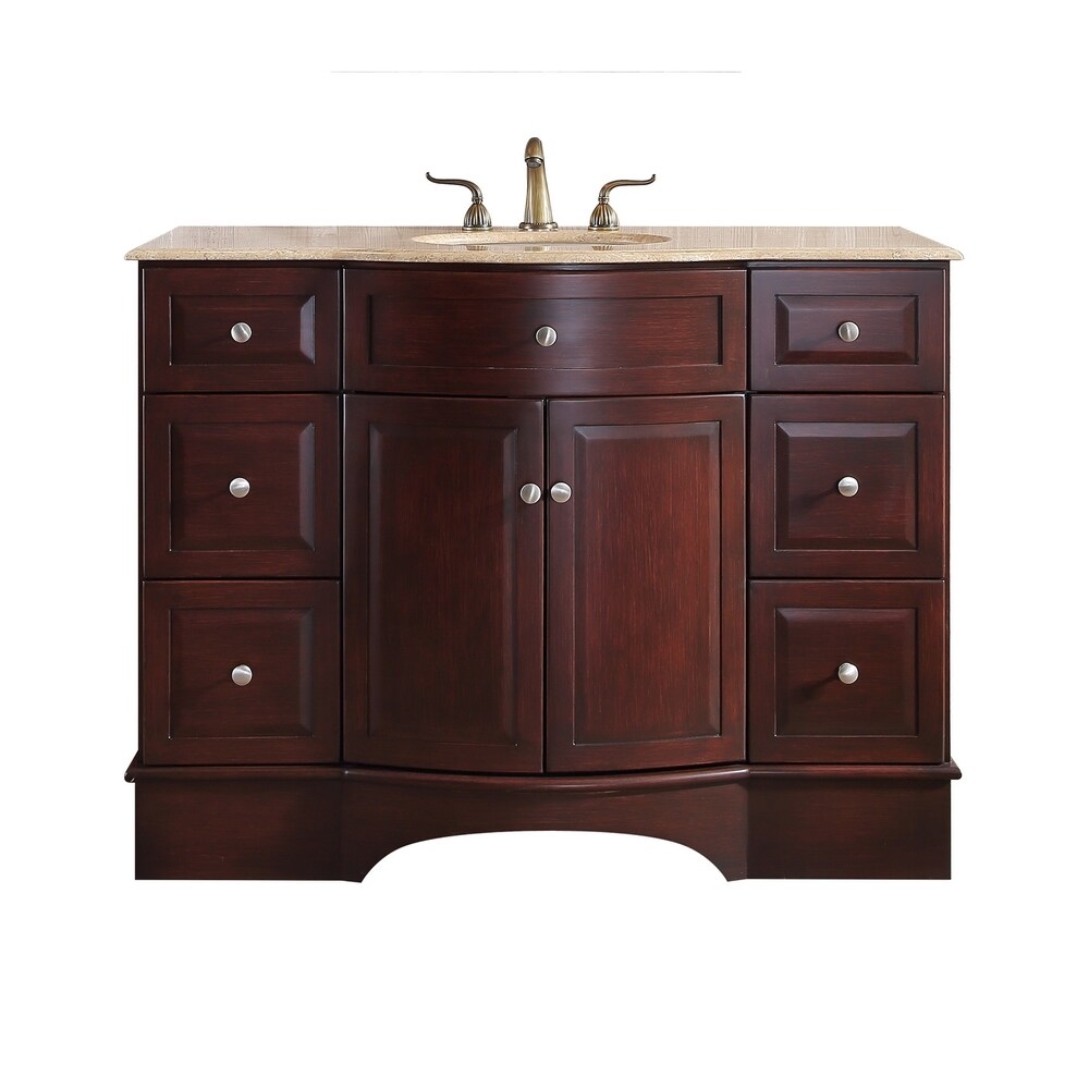 Stufurhome 48 inch Lotus Single Sink Bathroom Vanity