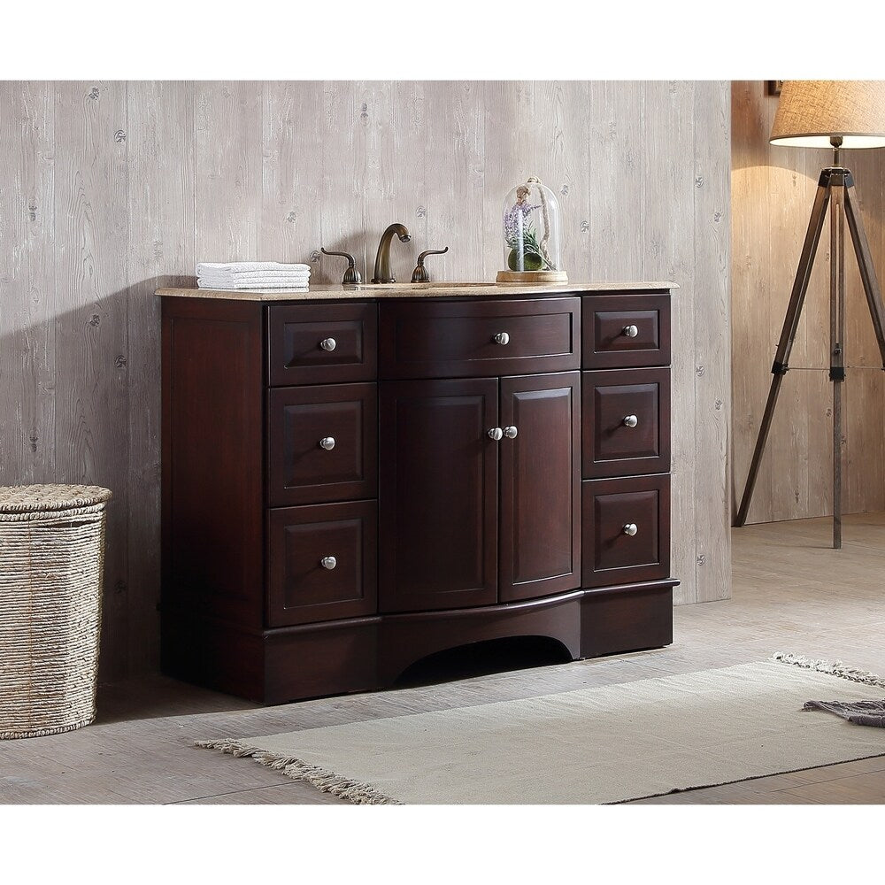 Stufurhome 48 inch Lotus Single Sink Bathroom Vanity