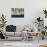 Stupell Abstract Gold Blue Textured Surface Painting Framed Giclee Texturized Art by Third and Wall