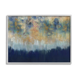 Stupell Abstract Gold Blue Textured Surface Painting Framed Giclee Texturized Art by Third and Wall