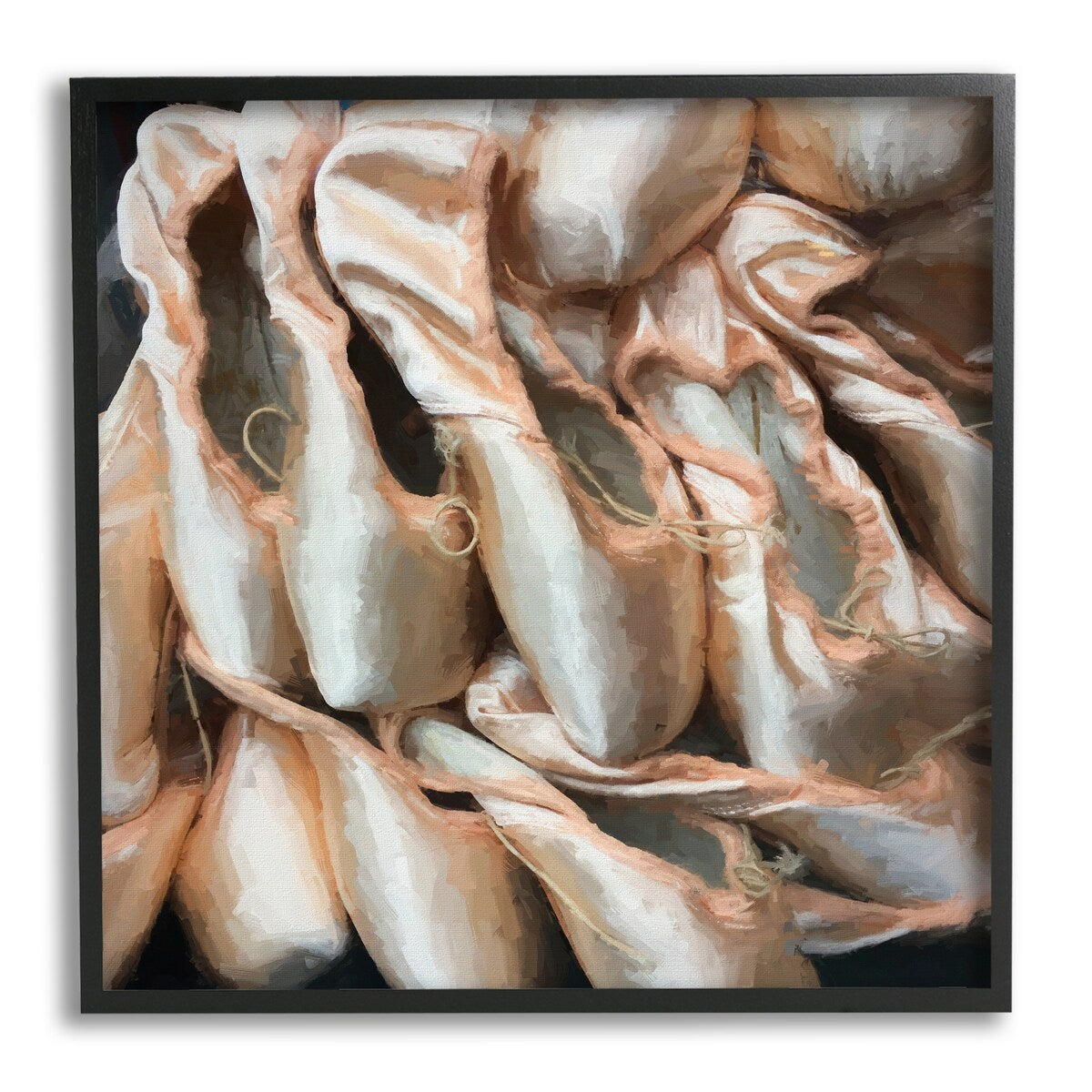Stupell Ballet Slippers Dancer Pointe Shoes Painting Framed Wall Art, Design by Graffitee Studios - Tan