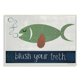 Stupell Brush Your Teeth Fish Wall Plaque Art Design by Katie Doucette
