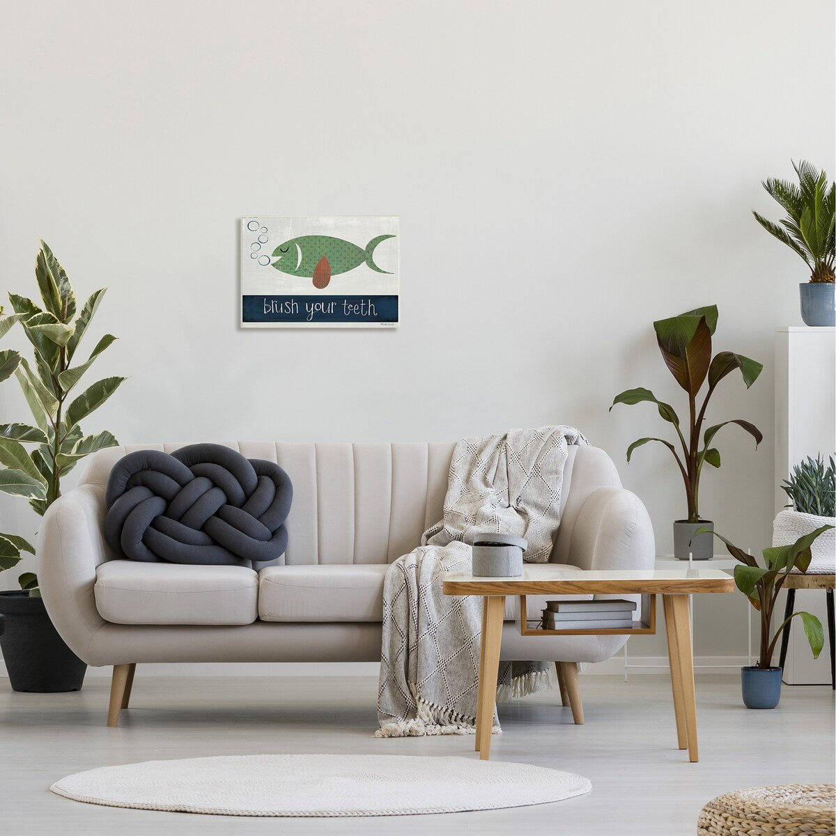 Stupell Brush Your Teeth Fish Wall Plaque Art Design by Katie Doucette