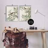 Stupell Classic Sparrow on Blossoms 2 Piece Framed Giclee Art Set Design by Nan