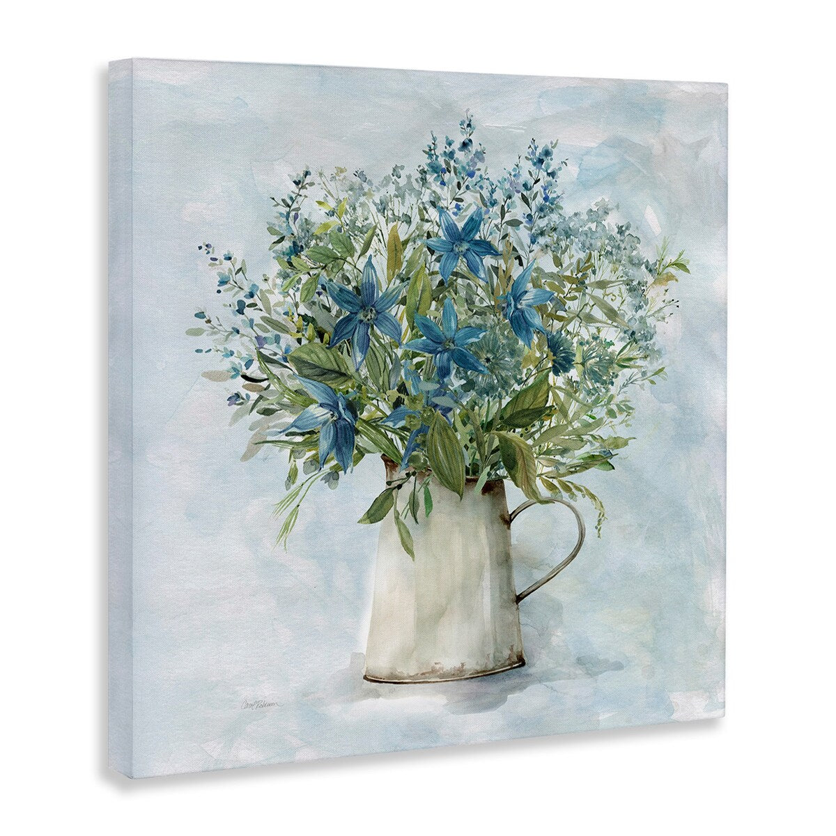 Stupell Country Milk Tin Bouquet Canvas Wall Art, Design by Carol Robinson