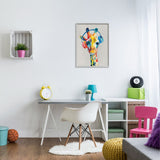 Stupell Giraffe Headphone Listening Music Contemporary Jungle Portrait Framed Wall Art, Design by Cloverfield & Co.