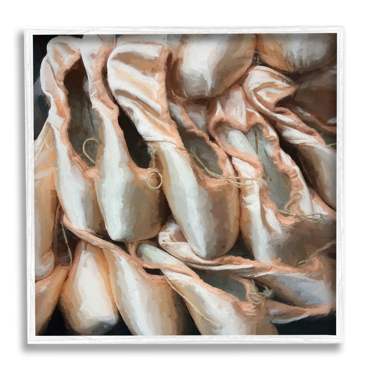 Stupell Ballet Slippers Dancer Pointe Shoes Painting Framed Wall Art, Design by Graffitee Studios - Tan