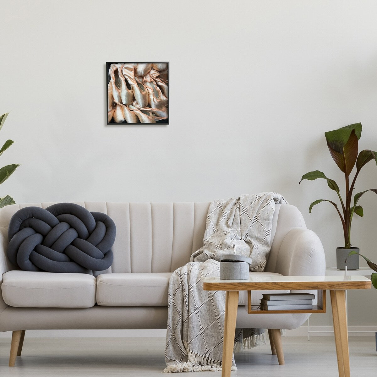 Stupell Ballet Slippers Dancer Pointe Shoes Painting Framed Wall Art, Design by Graffitee Studios - Tan