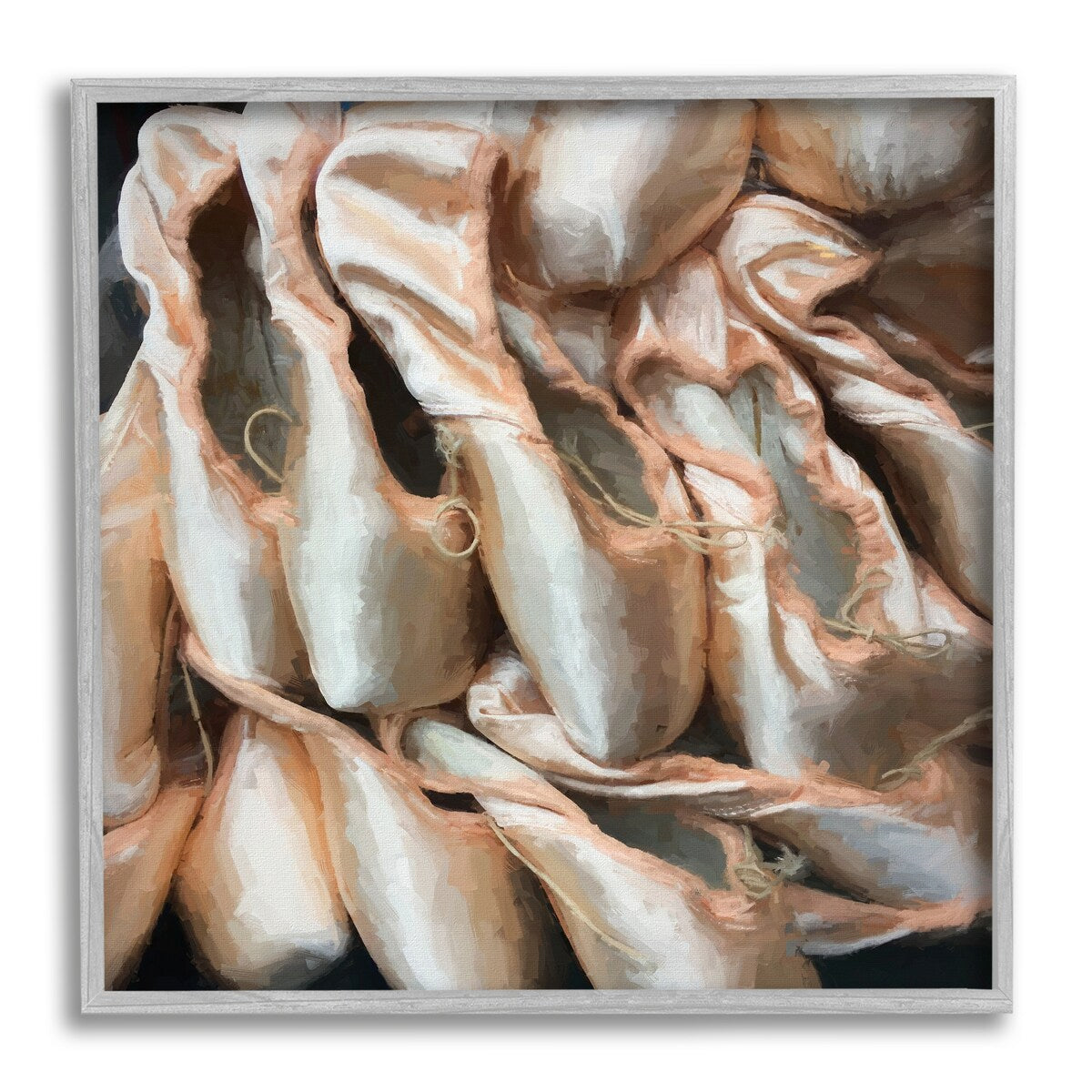 Stupell Ballet Slippers Dancer Pointe Shoes Painting Framed Wall Art, Design by Graffitee Studios - Tan