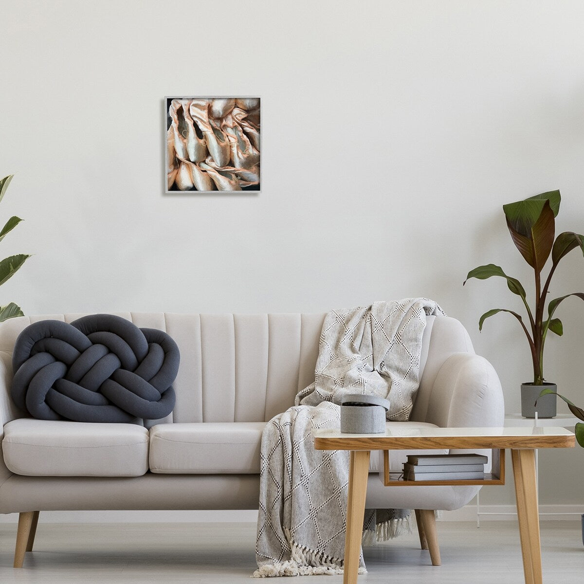 Stupell Ballet Slippers Dancer Pointe Shoes Painting Framed Wall Art, Design by Graffitee Studios - Tan