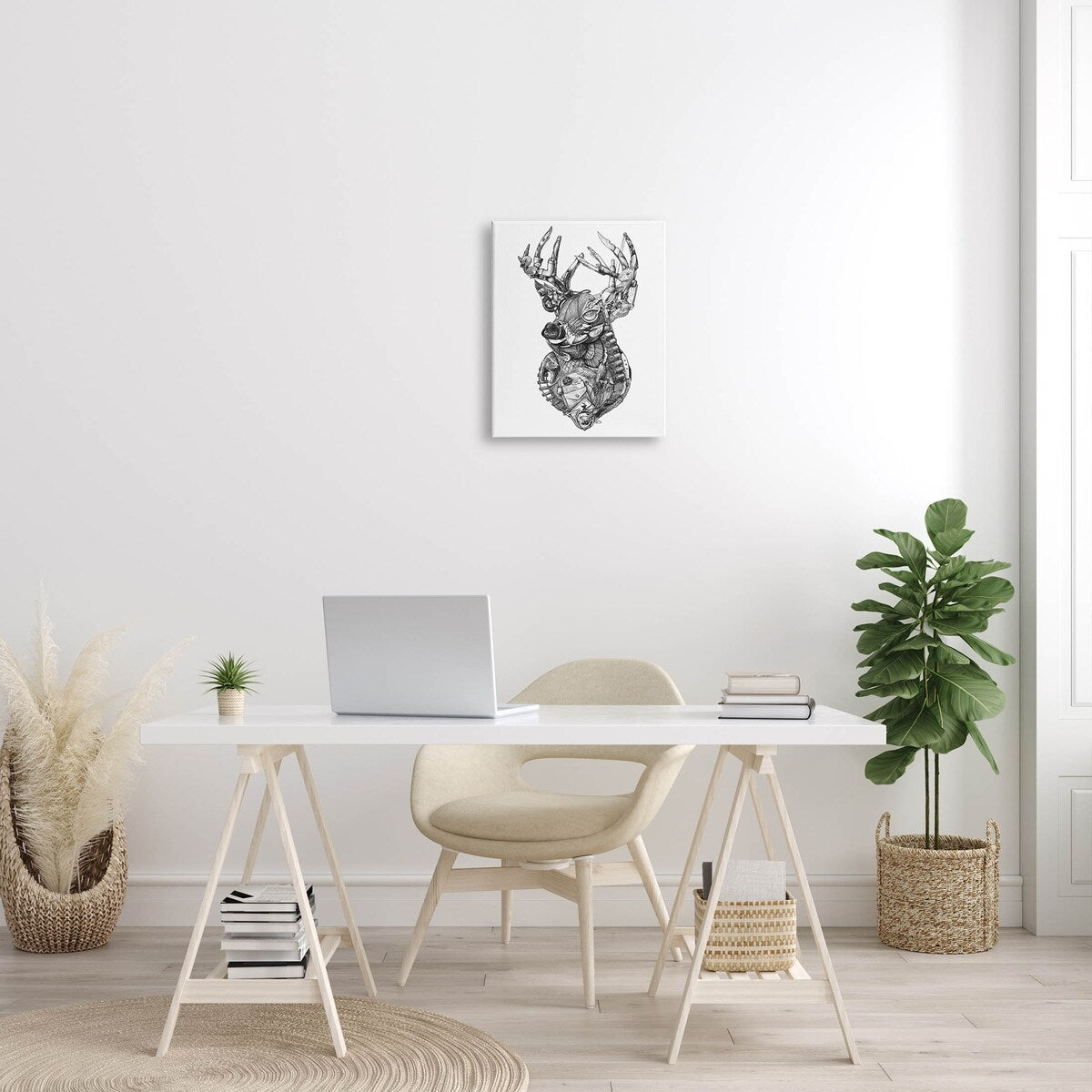 Stupell Deer Silhouette Camping Hunting Equipment Canvas Wall Art by Don Stewart