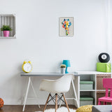 Stupell Giraffe Headphone Listening Music Contemporary Jungle Portrait Framed Wall Art, Design by Cloverfield & Co.