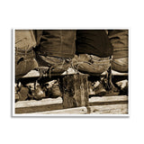 Stupell Vintage Western Cowboys Sitting Sepia Photography Framed Wall Art, Design by Lisa Dearing