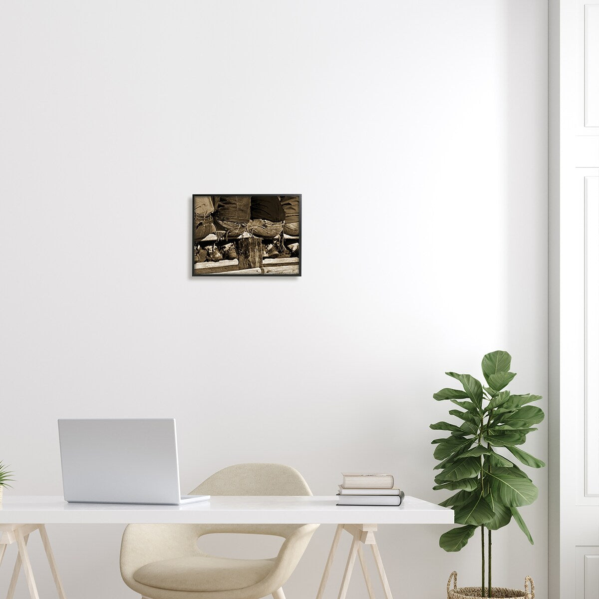 Stupell Vintage Western Cowboys Sitting Sepia Photography Framed Wall Art, Design by Lisa Dearing