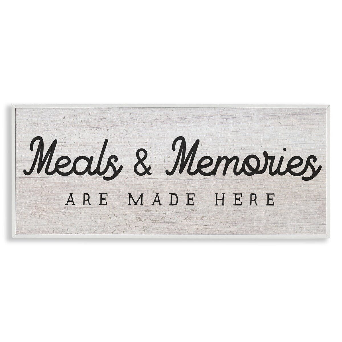 Stupell Meals & Memories Made Here Rustic Kitchen Sign Framed Wall Art - Black