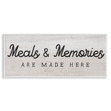 Stupell Meals & Memories Made Here Rustic Kitchen Sign Framed Wall Art - Black