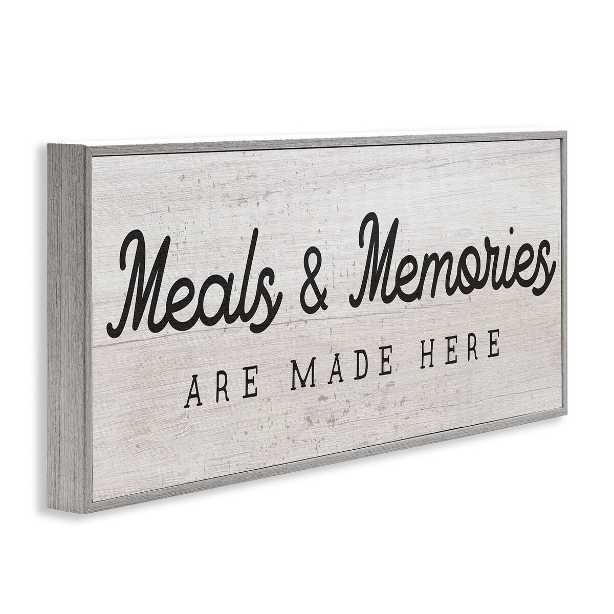 Stupell Meals & Memories Made Here Rustic Kitchen Sign Framed Wall Art - Black