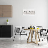 Stupell Meals & Memories Made Here Rustic Kitchen Sign Framed Wall Art - Black