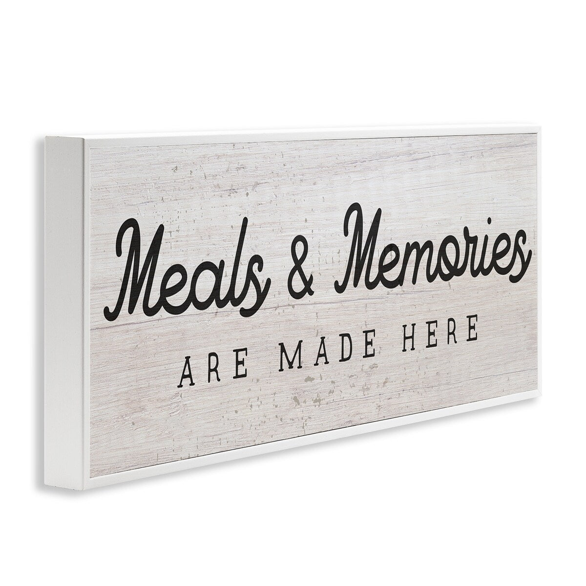 Stupell Meals & Memories Made Here Rustic Kitchen Sign Framed Wall Art - Black