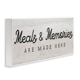 Stupell Meals & Memories Made Here Rustic Kitchen Sign Framed Wall Art - Black