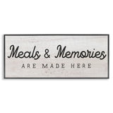 Stupell Meals & Memories Made Here Rustic Kitchen Sign Framed Wall Art - Black