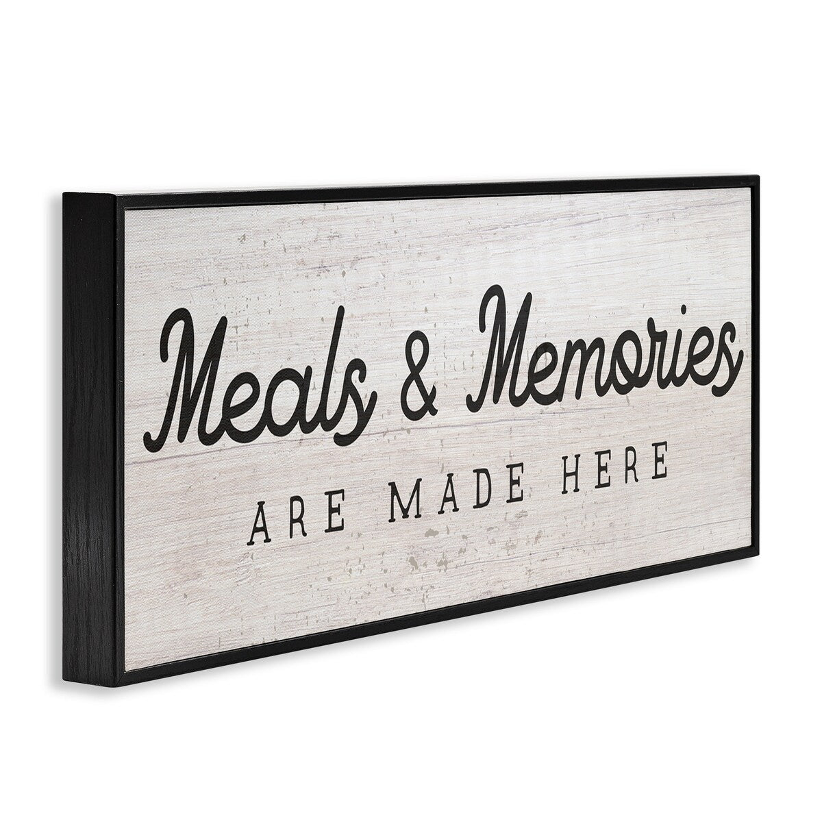 Stupell Meals & Memories Made Here Rustic Kitchen Sign Framed Wall Art - Black