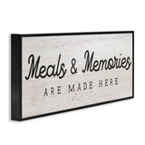 Stupell Meals & Memories Made Here Rustic Kitchen Sign Framed Wall Art - Black