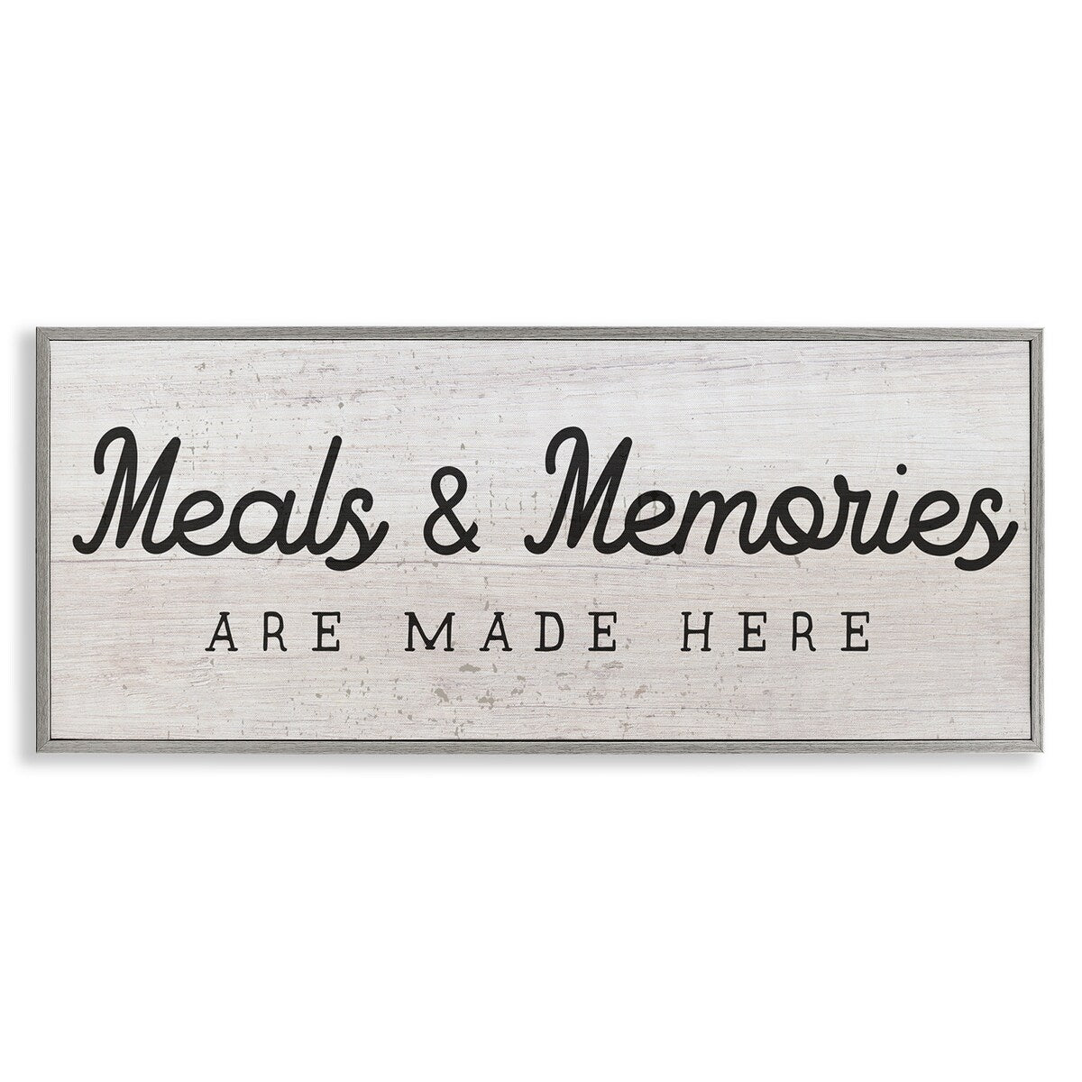 Stupell Meals & Memories Made Here Rustic Kitchen Sign Framed Wall Art - Black