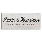 Stupell Meals & Memories Made Here Rustic Kitchen Sign Framed Wall Art - Black