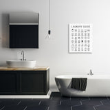 Stupell Minimal Laundry Guide Cleaning Chart Helpful Symbols Canvas Wall Art - White