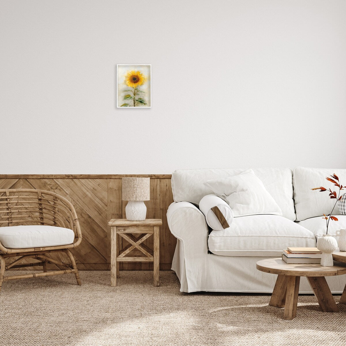 Stupell Sunflower Summer Bloom with Stalk Framed Wall Art