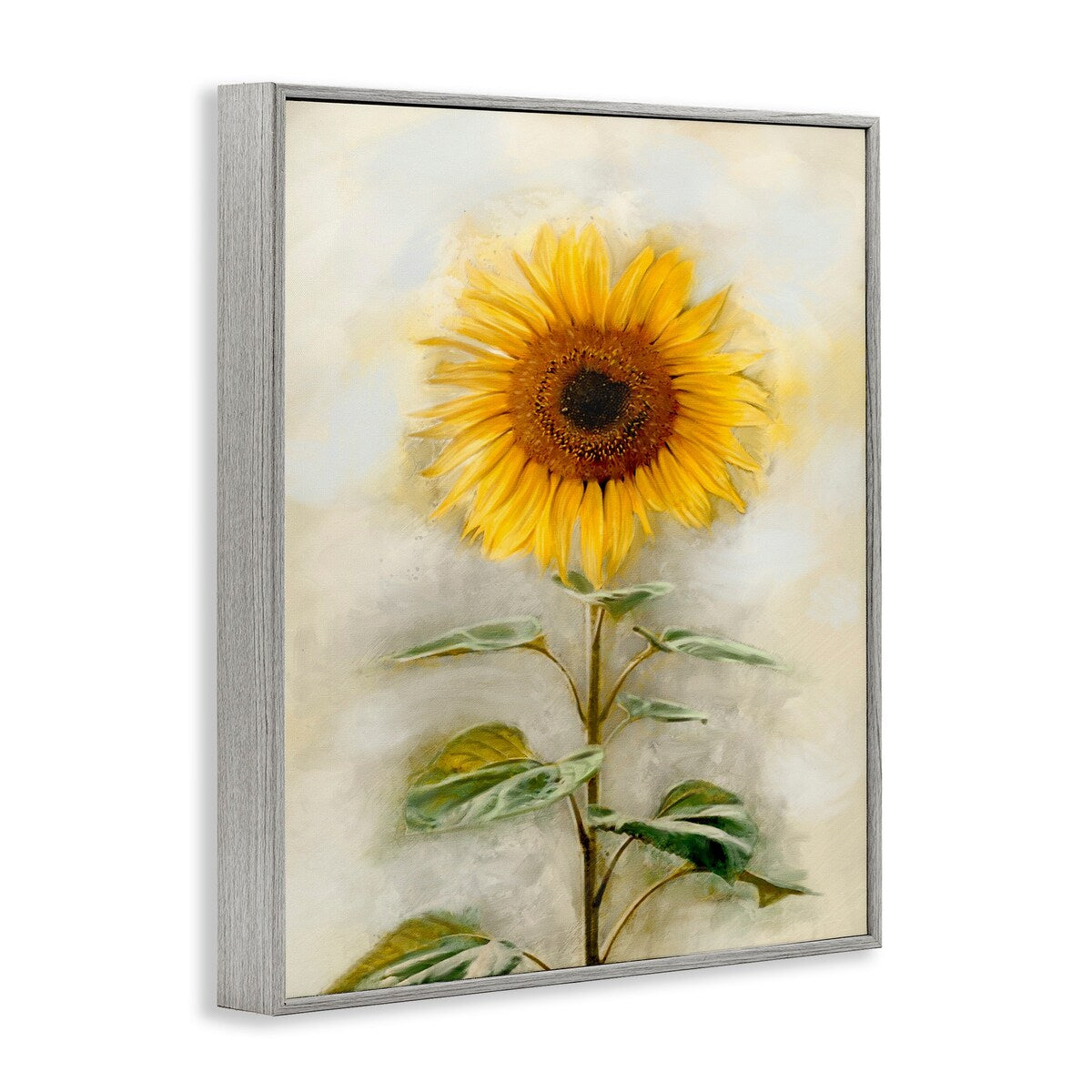 Stupell Sunflower Summer Bloom with Stalk Framed Wall Art