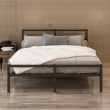 Sturdy Metal Platform Bed with Headboard, No Box Spring Needed