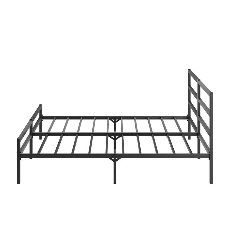 Sturdy Metal Platform Bed with Headboard, No Box Spring Needed