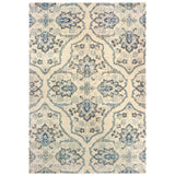 Vista Home Caledonia Floral Medallion Ivory/ Blue Area Rug