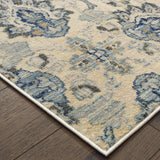 Vista Home Caledonia Floral Medallion Ivory/ Blue Area Rug